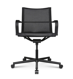 D1 Office work chair black with wheels