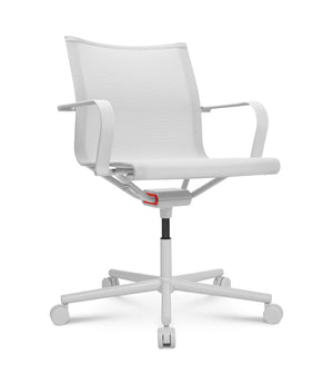 D1 Office work chair white with wheels