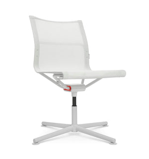 D1 Office visitor chair white with glides