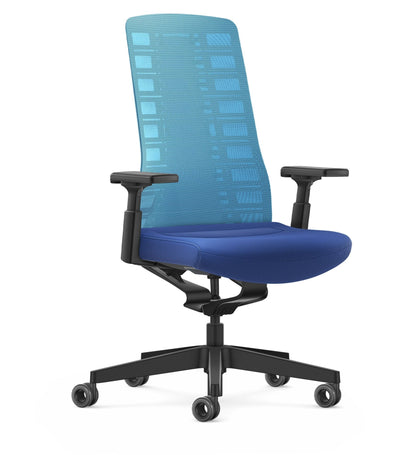 Interstuhl - PURE Active (PU213) - Bürostuhl - Hellblau Blau - Verstellbare 4 - D Armlehne - 123HomeOffice