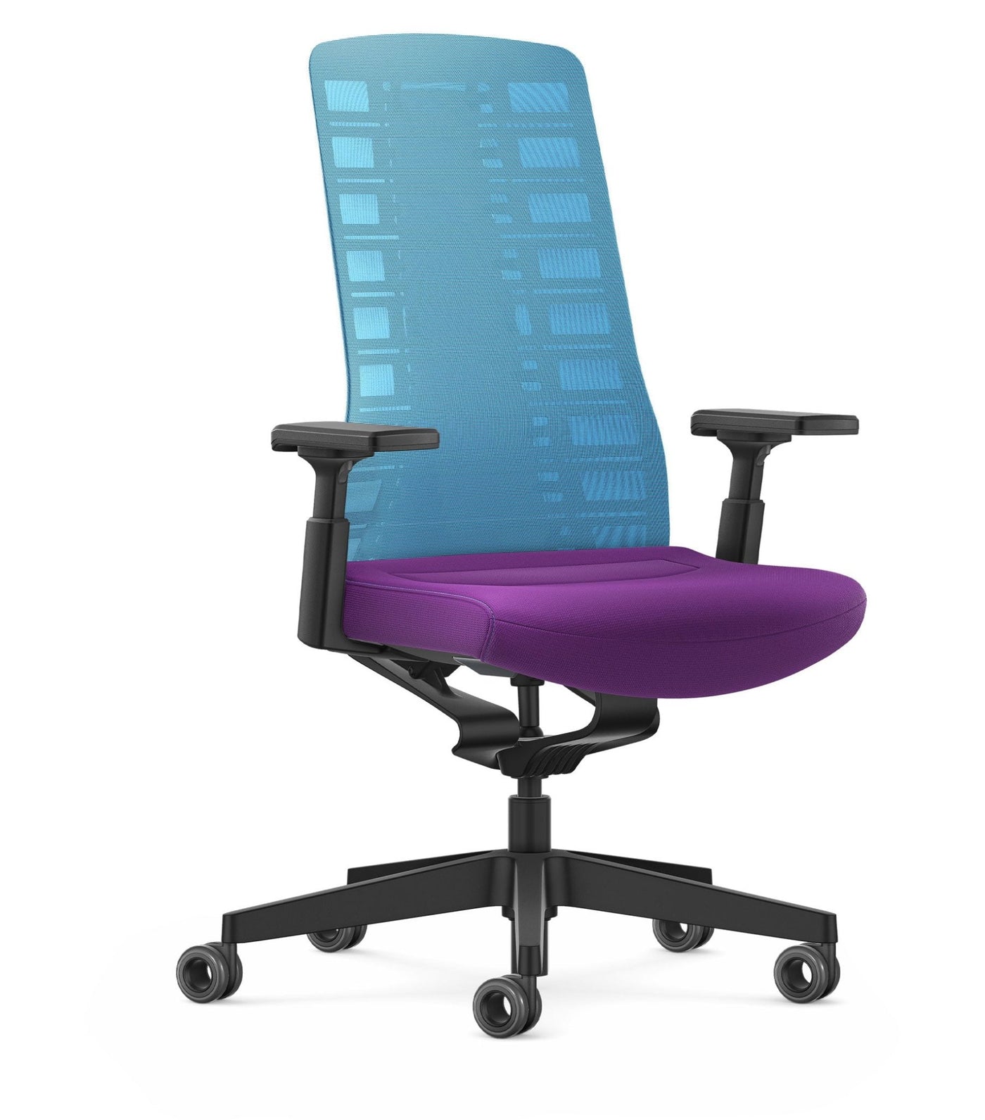 Interstuhl - PURE Active (PU213) - Bürostuhl - Weiss Hellgrau - Verstellbare 4 - D Armlehne - 123HomeOffice