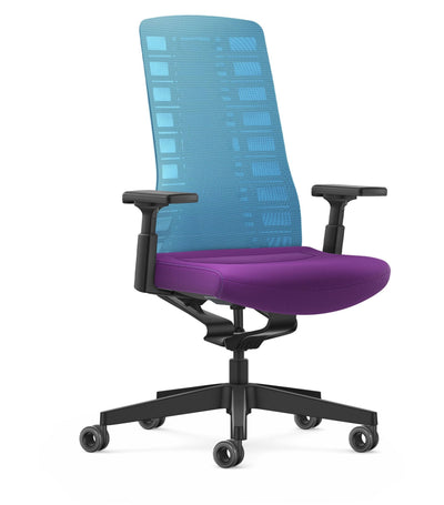 Interstuhl - PURE Active (PU213) - Bürostuhl - Weiss Hellgrau - Verstellbare 4 - D Armlehne - 123HomeOffice