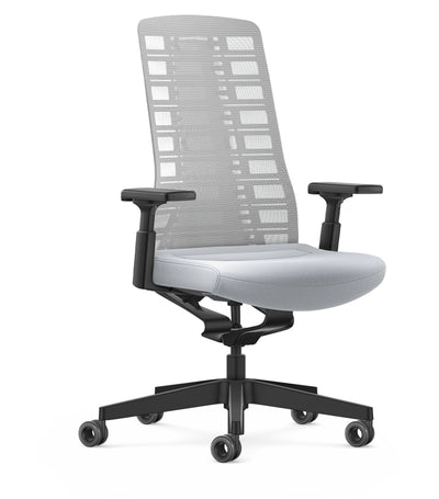 Interstuhl - PURE Active (PU213) - Bürostuhl - Weiss Hellgrau - Verstellbare 4 - D Armlehne - 123HomeOffice